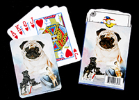 Pug Playing Cards - From the Best Friends By Ruth Maystead series - standard coated poker size pug playing cards. Makes a great pug gift or adds a little spice to your gin rummy game.